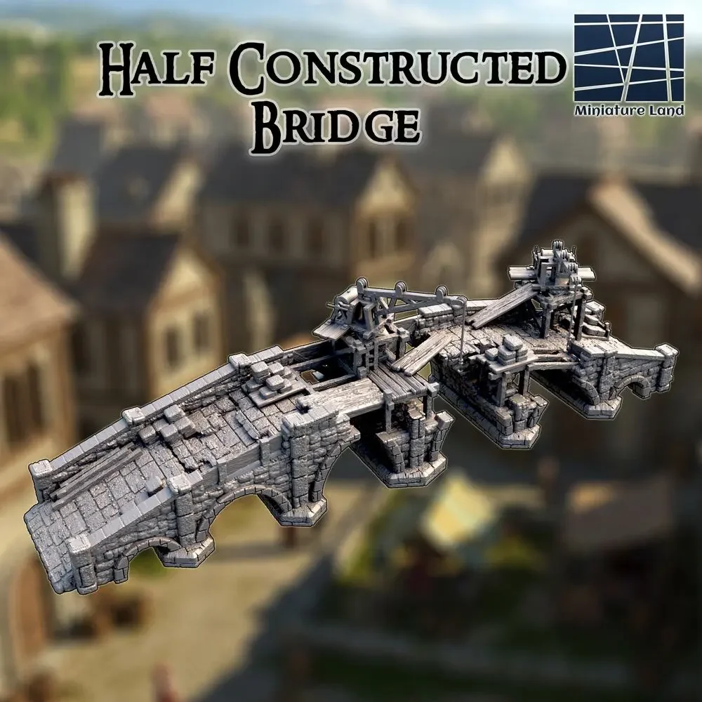 Half Constructed Bridge DND Terrain 28mm